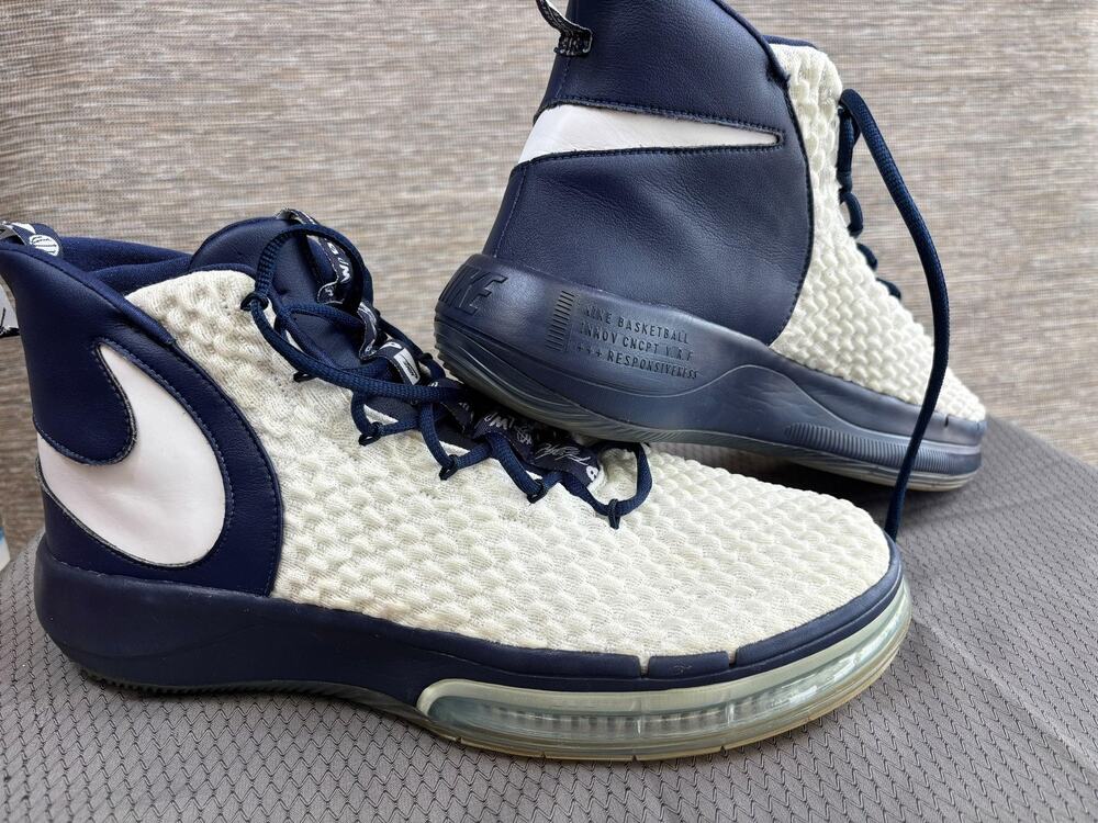 Nike AlphaDunk Shoes Mens Size 15 White Navy High Top Basketball CN9401-401